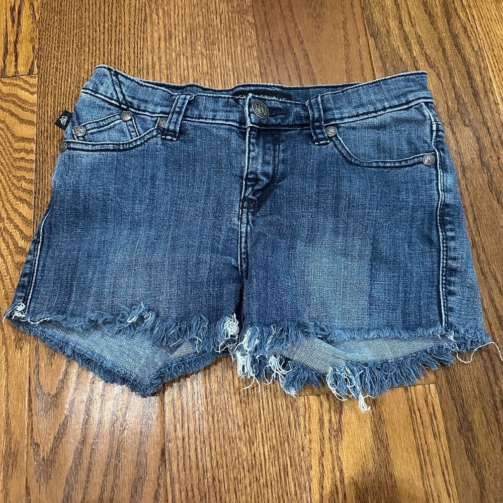 ! Rock & Republic Kasandra Dark Wash Cut Off Jean Shorts Women Size 4